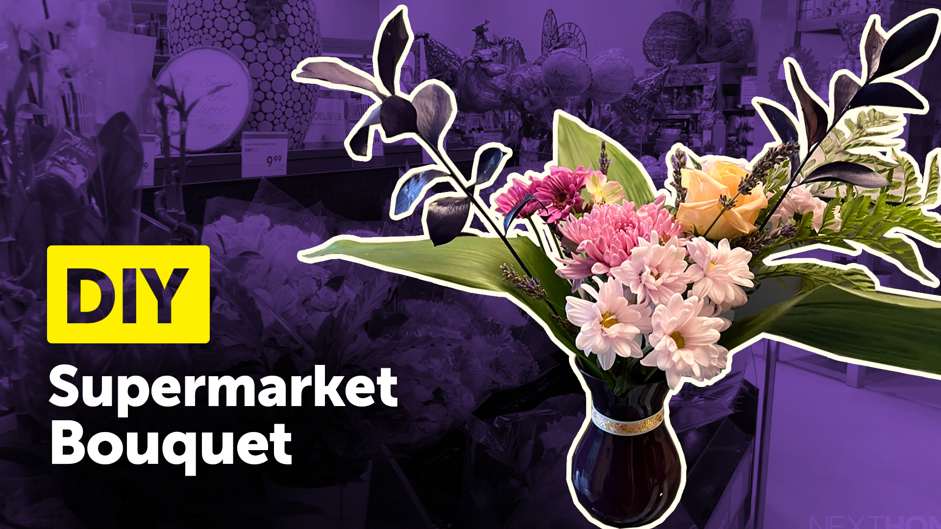 DIY bouquet with supermarket flowers Reno + Decor